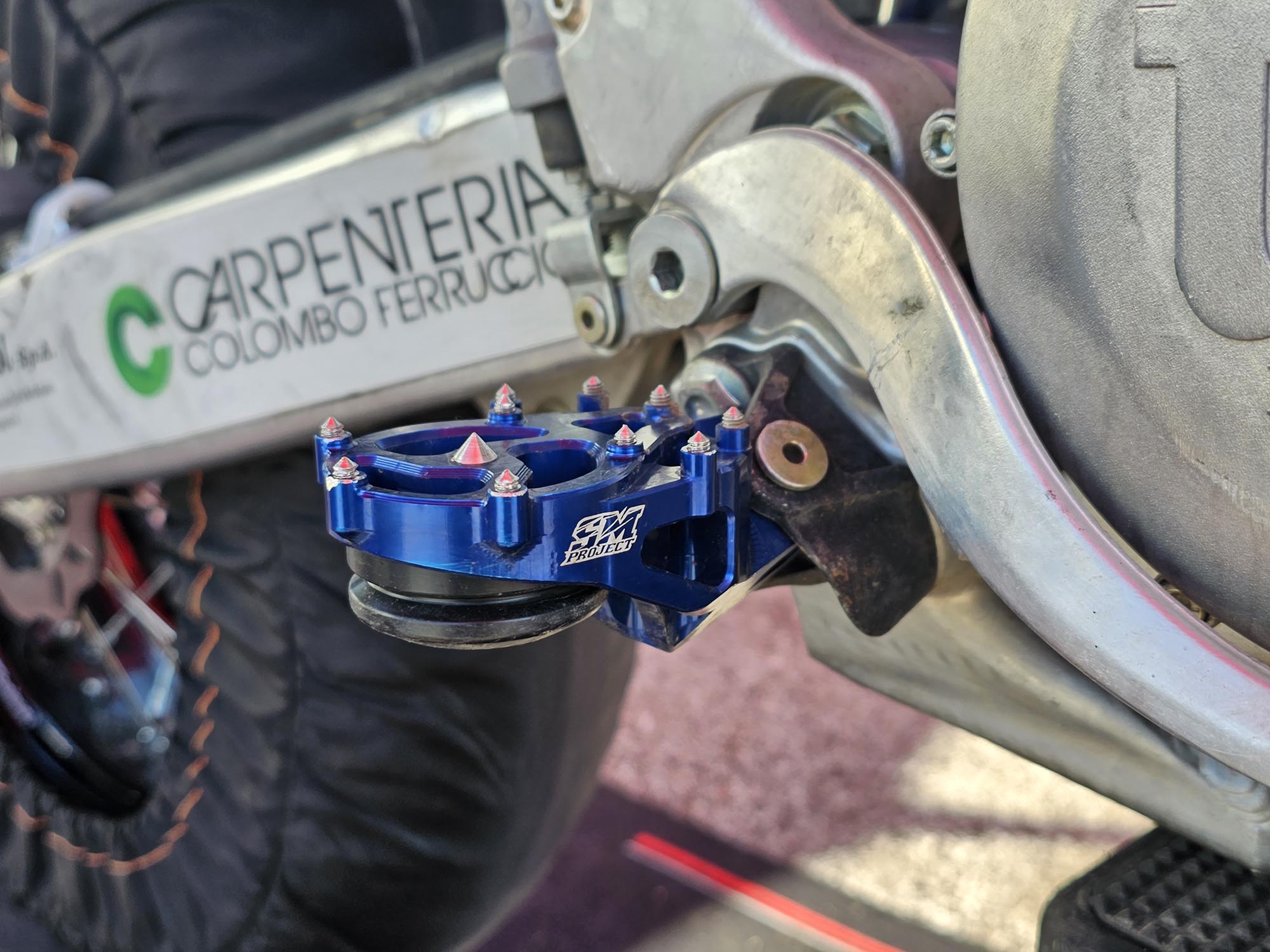 Podnóżki Supermotard TM Racing SM Project — niebieskie - zdjęcie 2