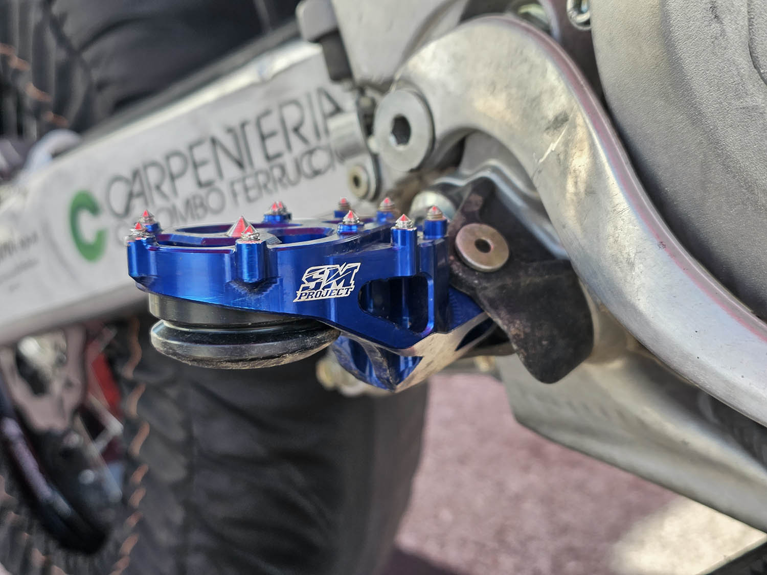 Podnóżki Supermotard TM Racing SM Project — niebieskie - zdjęcie 3